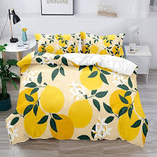 Lemon Bedspread Queen Size Yellow