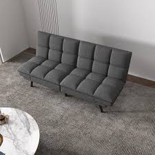 wonder comfort gray memory foam futon