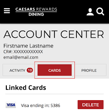 We accept the caesars rewards visa credit card.*. I Want To Delete A Credit Card Caesars Rewards Dining Help Center