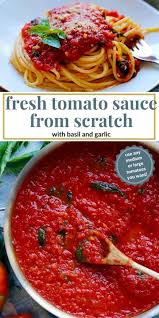 fresh tomato sauce with basil and
