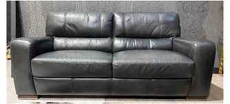 lucca black large leather sofa sisi