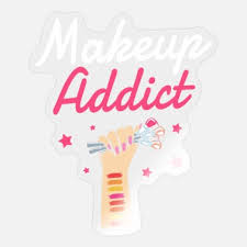 addicted to makeup stickers unique