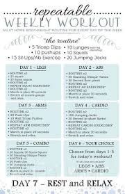 Weekly Workout Workout Plan For