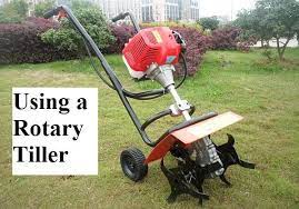 using a rotary tiller cultivator in