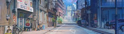 Anime Street Dual Screen Wallpaper ...