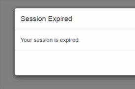 session expiration time out popup using