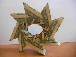 Whatever you want yours for this is how to make your star. How To Make A Money Origami Wreath