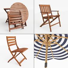 Pottery Barn Outdoor Table Chair 3d