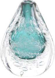 Vase John Richard Clear Azure Blue Hand