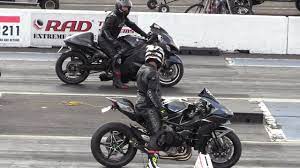 h2 ninja vs hayabusa motorcycles drag