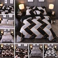 marble design duvet cover set with