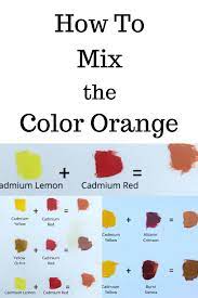 what colors make orange color mixing
