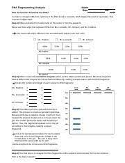 Sequence data analysis has become a very important aspect in the field of genomics. Dna Fingerprinting Analysis Worksheets 2011 Edited Jl Docx Dna Fingerprinting Analysis Name Date How Do Forensic Scientists Test Dna Per In Order To Course Hero
