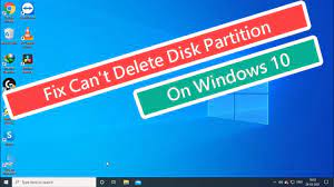 delete disk parion on windows 10