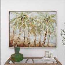 Panel Tree Palm Framed Wall Art