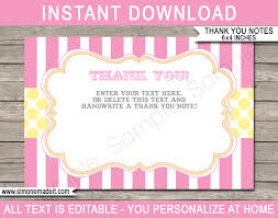 Carnival Party Thank You Cards Template Pink Yellow