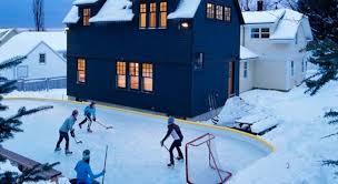 The schartner family does backyard hockey right. Backyard Ice Rink