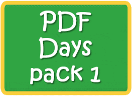 days of the week flashcards free