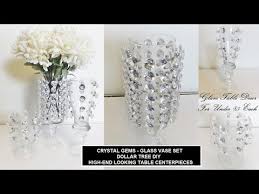 Diy Crystal Gems Glass Vase Set