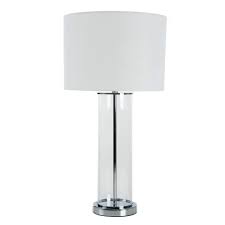 Porter Glass Silver Table Lamp