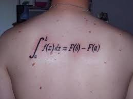 equation tattoo on upperback