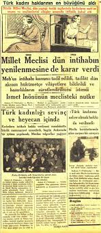 5 Aralık 1934: Türkiye'de kadınların seçme ve seçilme hakları - Çatlak Zemin