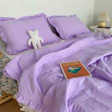 Summer Comforter Insert Purple Cream