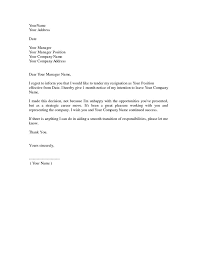 Letters Of Resignation Template Under Fontanacountryinn Com