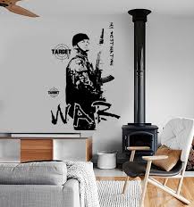 Wall Vinyl War Soldier Target Military