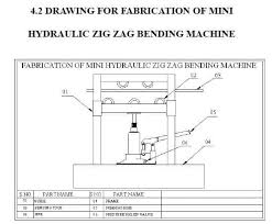 fabrication of mini hydraulic zigzag