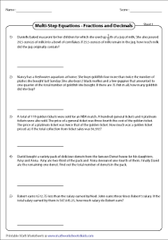 These worksheets and lesson help students practice how to approach and solve algebraic word problems. Equation Word Problems Worksheets