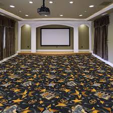 silver screen room home theater carpet