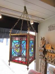 Impressive Victorian Stained Glass Lantern