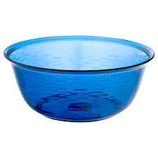 smart living serving bowl blue acrylic