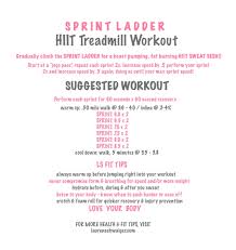 sprint ladder hiit treadmill workout