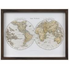 Vintage World Map Wood Wall Decor