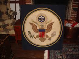 hand hooked rug presidential seal