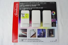 Sunbeam Color Changing Led Power Failure Night Light Usb Port Flashlight 3 Pack Walmart Com Walmart Com