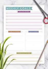 printable weekly planner templates