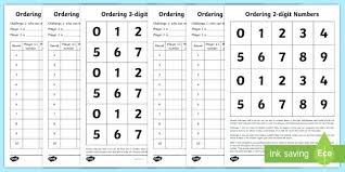 Ordering Numbers Worksheet Activity Sheets Year 2 Maths