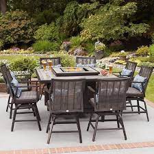Fire Pit Table Set Outdoor Dining Set