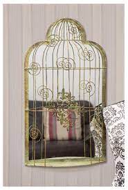 garden bird cage mirror 70 x 40 cm