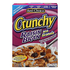 crunchy granola raisin bran cereal