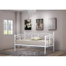 Iris Metal Day Bed With Crystal Finials