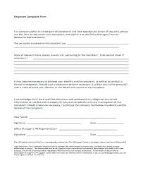 Formal Complaint Form Template