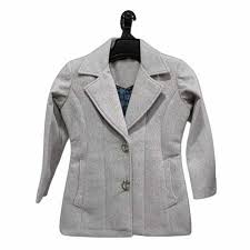 Plain Gray Ladies Hosiery Winter Coat