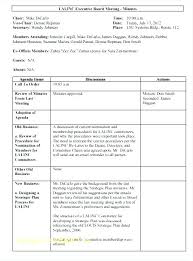 Informal Meeting Minutes Template Doc Sample Format Pg 2 For Of Free