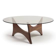 Pivot Glass Top Round Coffee Table By