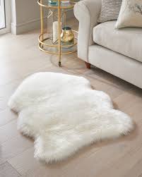 dunnes s cream arctic fur rug