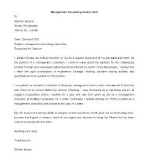 Business Management Cover Letter Examples Cover Letter Format Sample